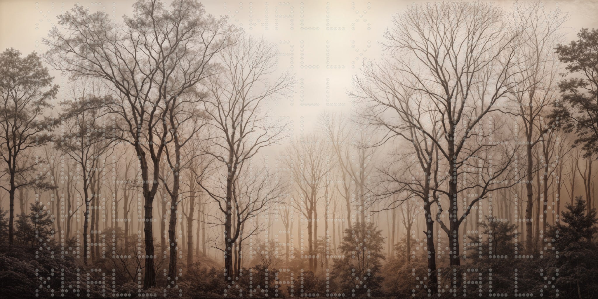 Misty Forest Silhouette Wallpaper
