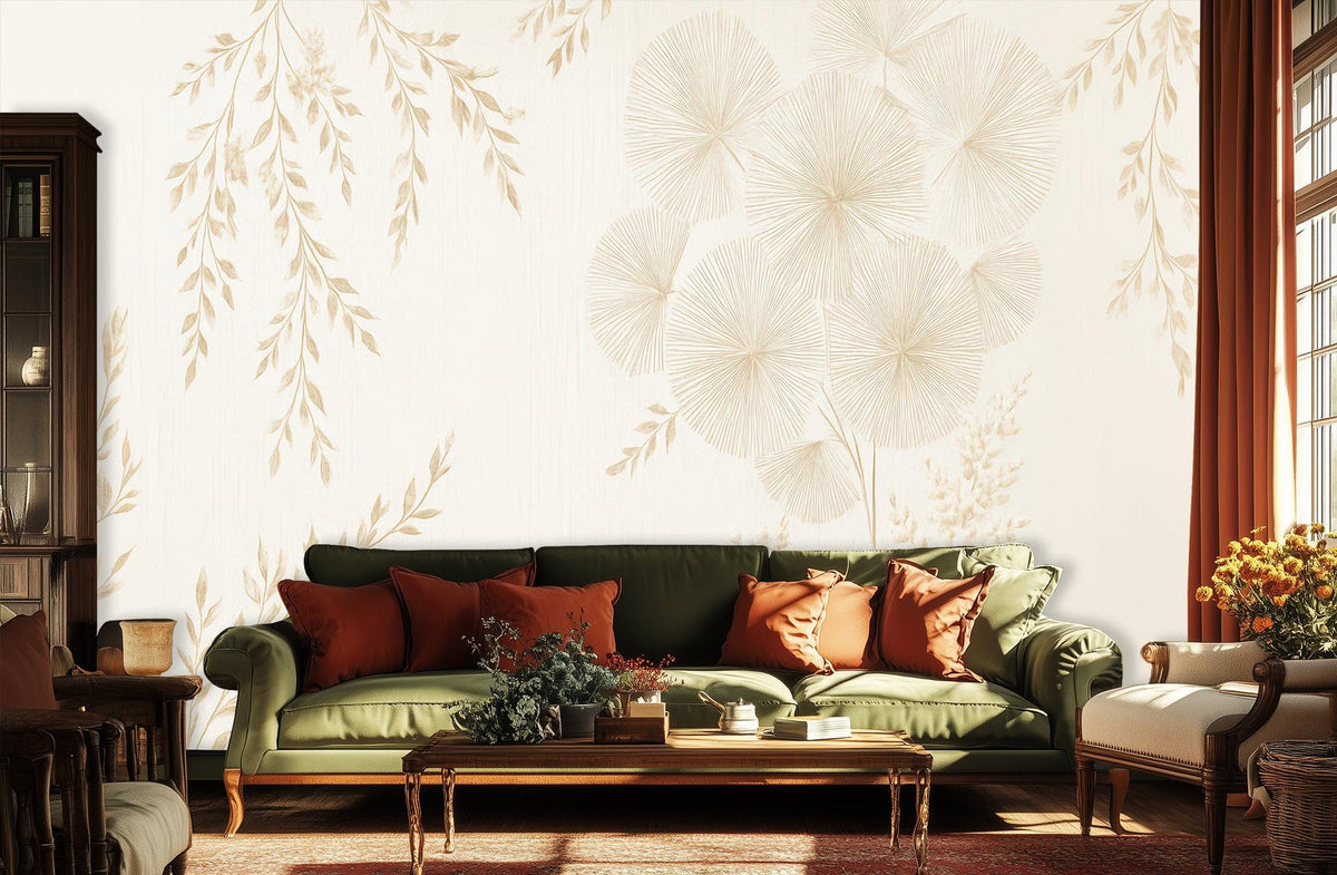 Contemporary Neutral wallpaper for Living Room
