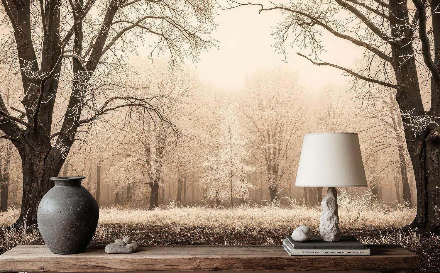 Contemporary Neutral wallpaper for Living Room