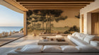 Contemporary Neutral wallpaper for Living Room