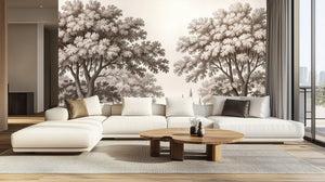 Contemporary Neutral wallpaper for Living Room