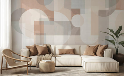 Contemporary Neutral wallpaper for Living Room