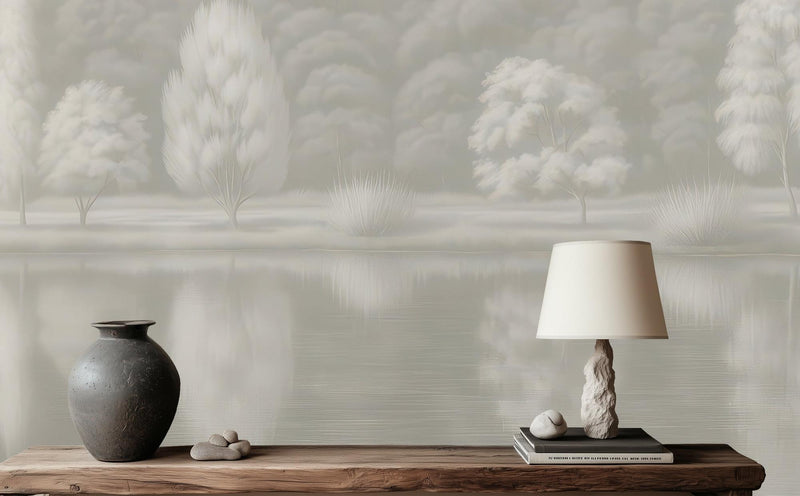 Yatak Odası için Minimalist Nötr duvar kağıdı
