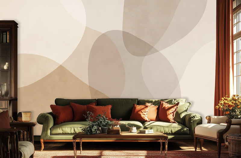 Oturma Odası için Minimalist Nötr duvar kağıdı