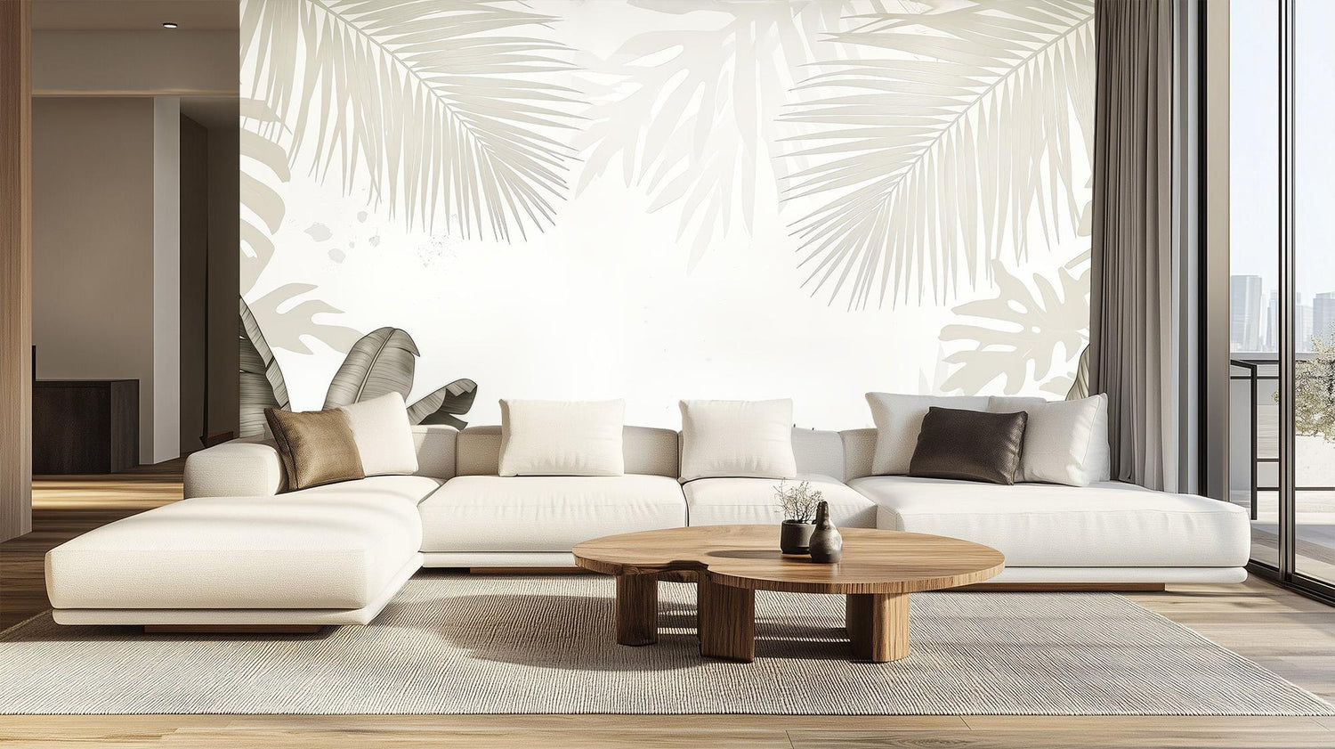 Modern Neutral wallpaper for Living Room
