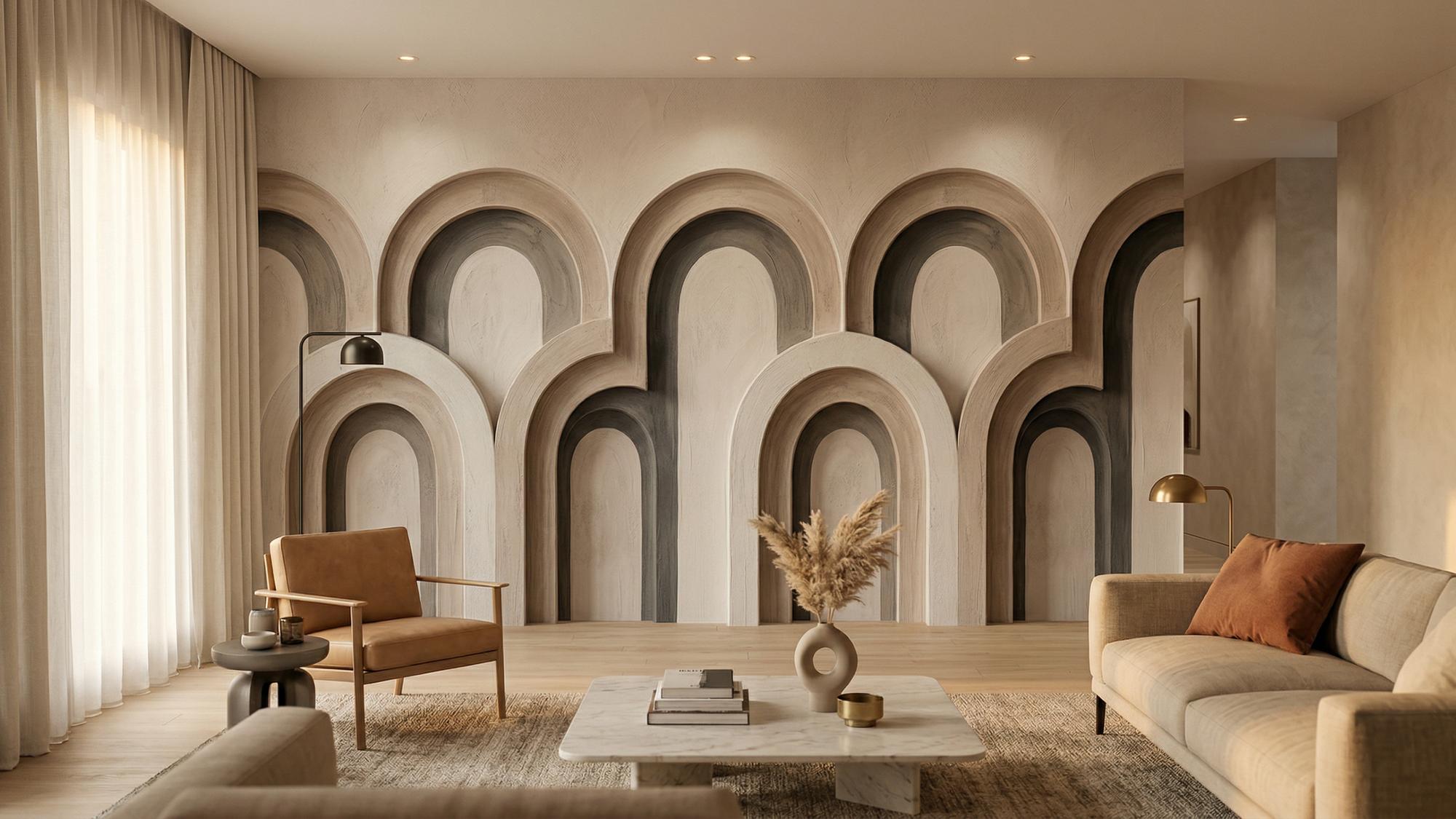 Modern Neutral wallpaper for Living Room