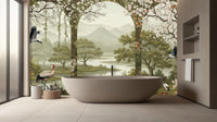 Traditional Neutral wallpaper for Bathroom