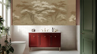 Traditional Neutral wallpaper for Bathroom
