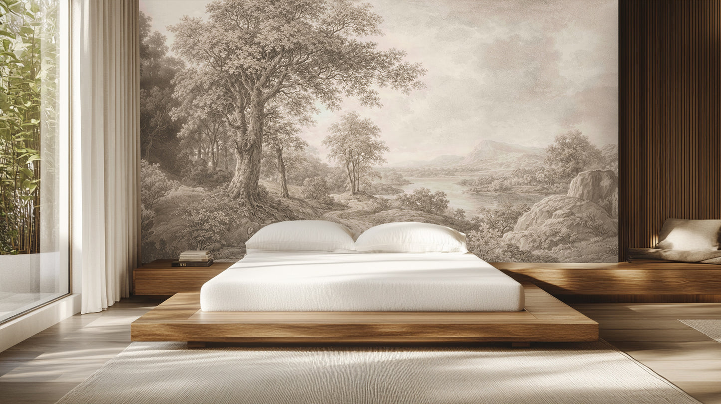 Traditional Neutral wallpaper for Bedroom