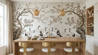 Traditional Neutral wallpaper for Dining Room