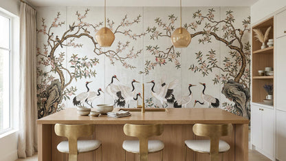 Traditional Neutral wallpaper for Dining Room