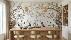 Traditional Neutral wallpaper for Dining Room