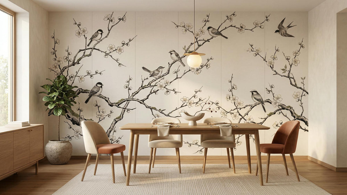 Traditional Neutral wallpaper for Dining Room