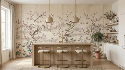 Traditional Neutral wallpaper for Dining Room
