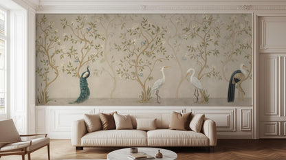 Traditional Neutral wallpaper for Living Room