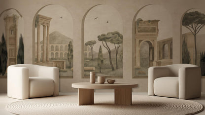 Traditional Neutral wallpaper for Living Room