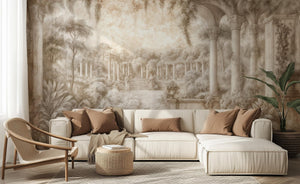 Traditional Neutral wallpaper for Living Room