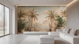 Tropical Neutral wallpaper for Living Room