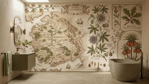 Vintage Neutral wallpaper for Bathroom