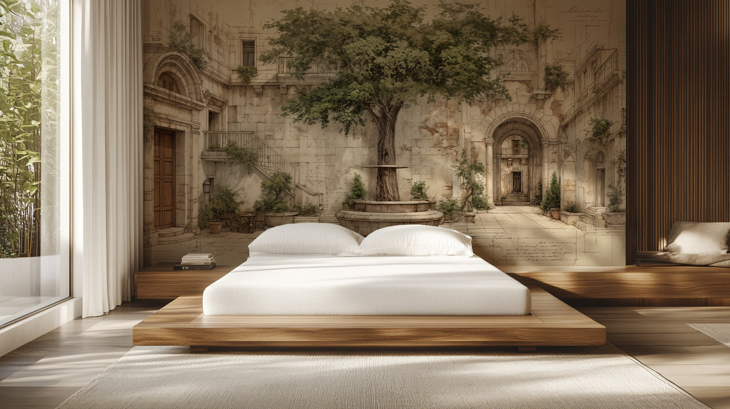 Vintage Neutral wallpaper for Bedroom