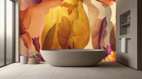 Warm Abstract Orange wallpaper for Bathroom