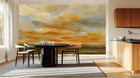 Abstract Orange wallpaper for Dining Room
