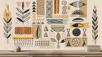 Abstract Orange wallpaper for Living Room