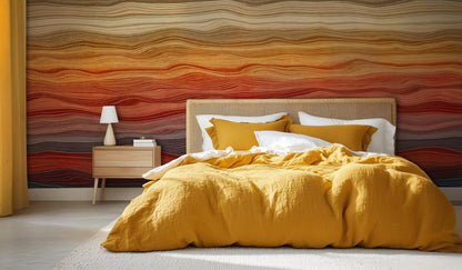 Contemporary Orange wallpaper for Bedroom