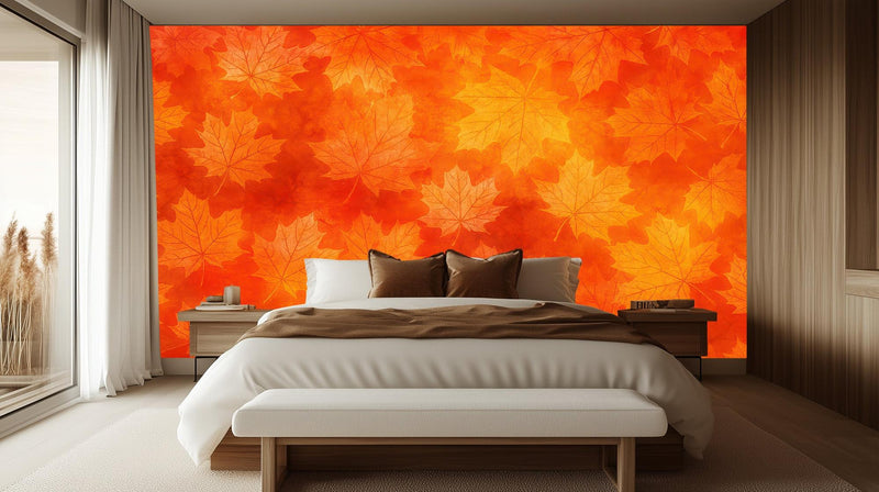 Modern Orange wallpaper for Bedroom