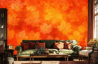 Traditional Orange wallpaper for Living Room