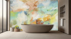 Abstract Pastel wallpaper for Bathroom