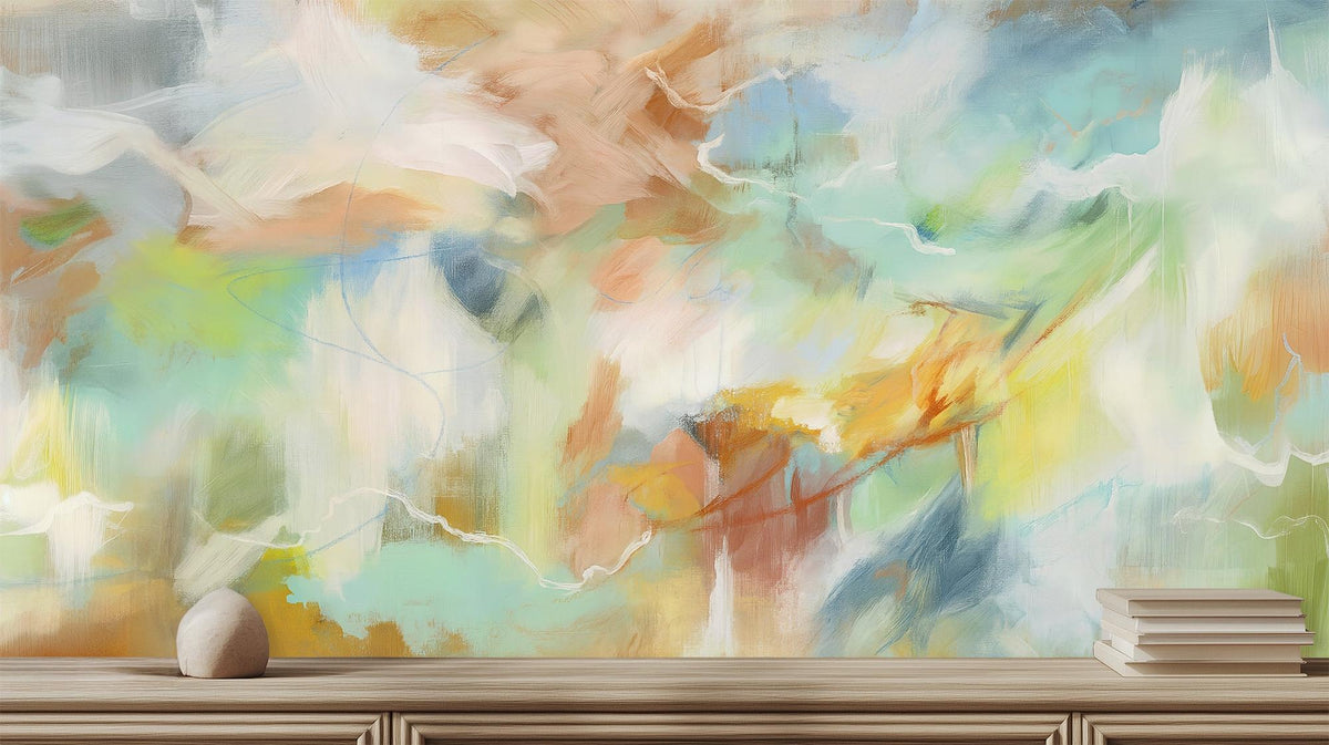 Abstract Pastel wallpaper for Bedroom
