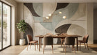 Abstract Pastel wallpaper for Dining Room