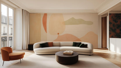 Abstract Pastel wallpaper for Living Room