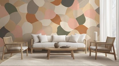 Abstract Pastel wallpaper for Living Room