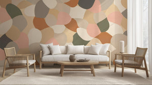 Abstract Pastel wallpaper for Living Room