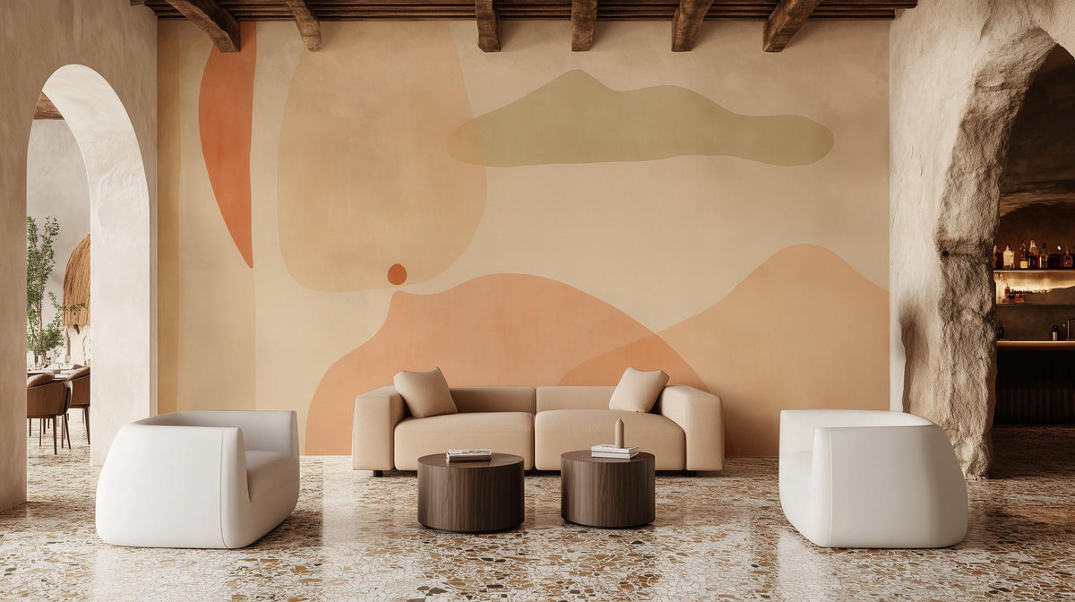 Abstract Pastel wallpaper for Living Room