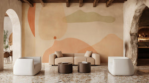 Abstract Pastel wallpaper for Living Room