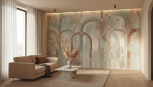 Abstract Pastel wallpaper for Living Room