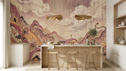 Art Deco Pastel wallpaper for Living Room
