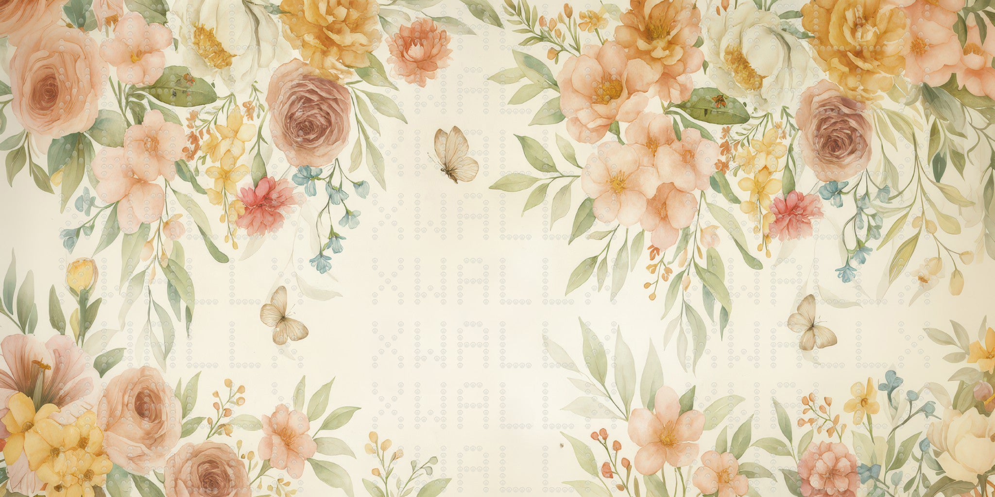 Pastel Floral Cascade Wallpaper