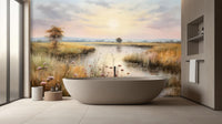 Contemporary Pastel wallpaper for Bathroom