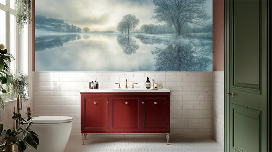 Contemporary Pastel wallpaper for Bathroom