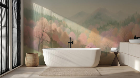 Contemporary Pastel wallpaper for Bathroom