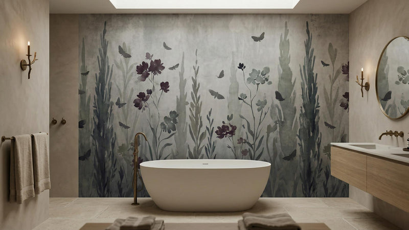 Banyo için Çağdaş Pastel duvar kağıdı