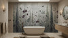 Moody Floral Garden Wallpaper