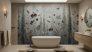 Contemporary Pastel wallpaper for Bathroom