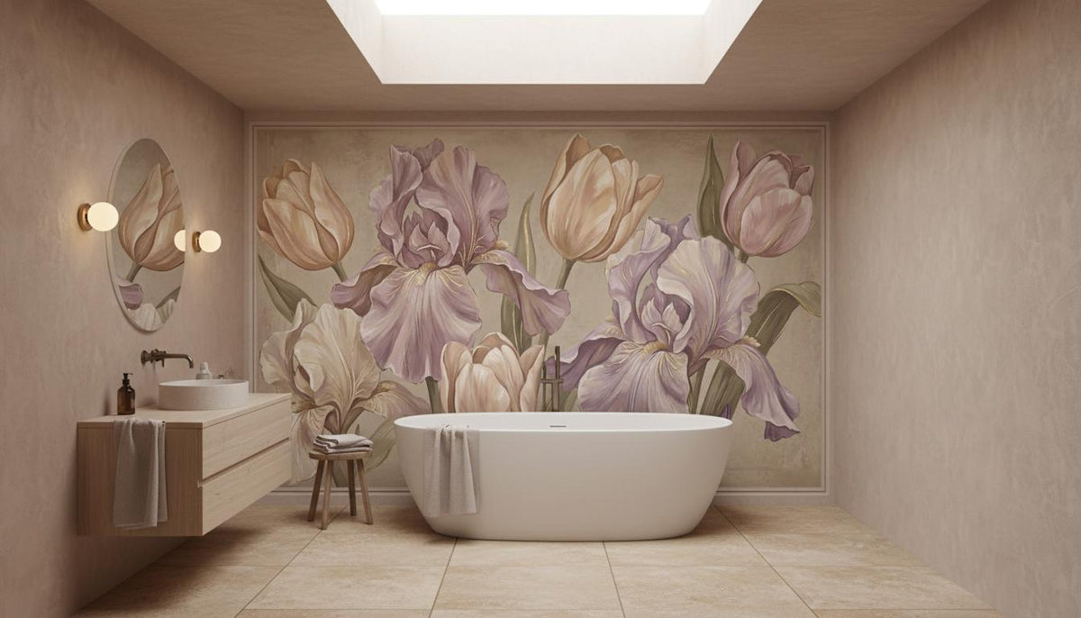 Contemporary Pastel wallpaper for Bathroom