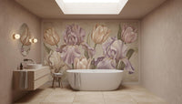 Banyo için Çağdaş Pastel duvar kağıdı