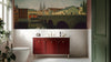 Architectural Riverside Scene Wallpaper